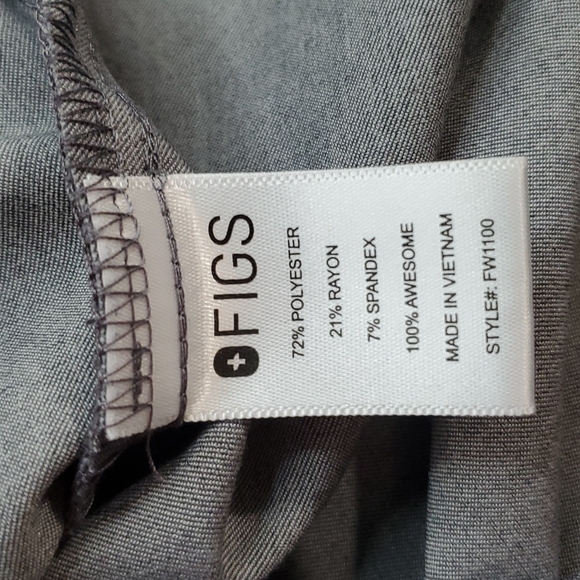 FIGS Technical Collection Grey Scrub Top Tunic. Sz XS. - Picture 9 of 11